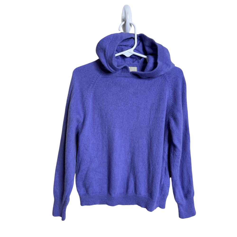 Jumper 1234 Kids 100% Cashmere Purple Hooded Sweater Size 4